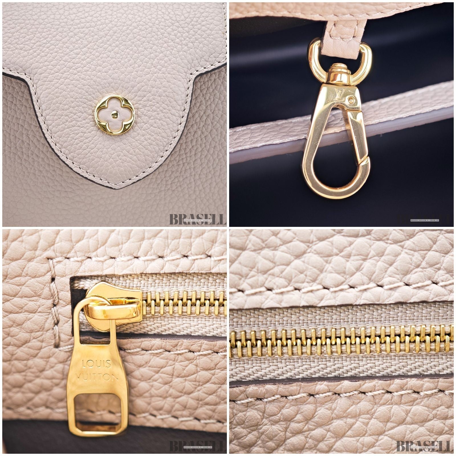 Louis Vuitton Capucines BB Handbag M94634 Galet Greige Woman