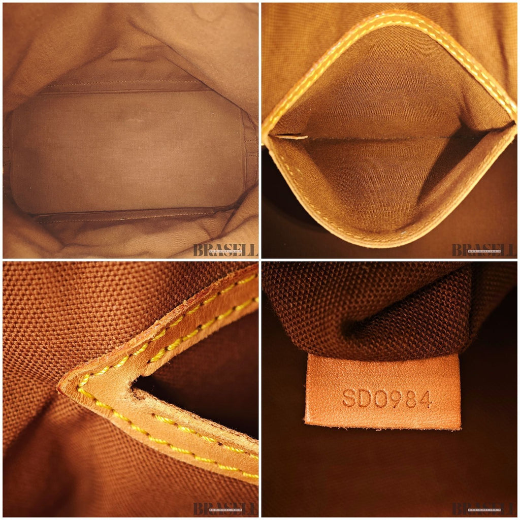 Louis Vuitton Alma PM M51130 Monogram Canvas Handbag Brown Unisex w/Padlock Key