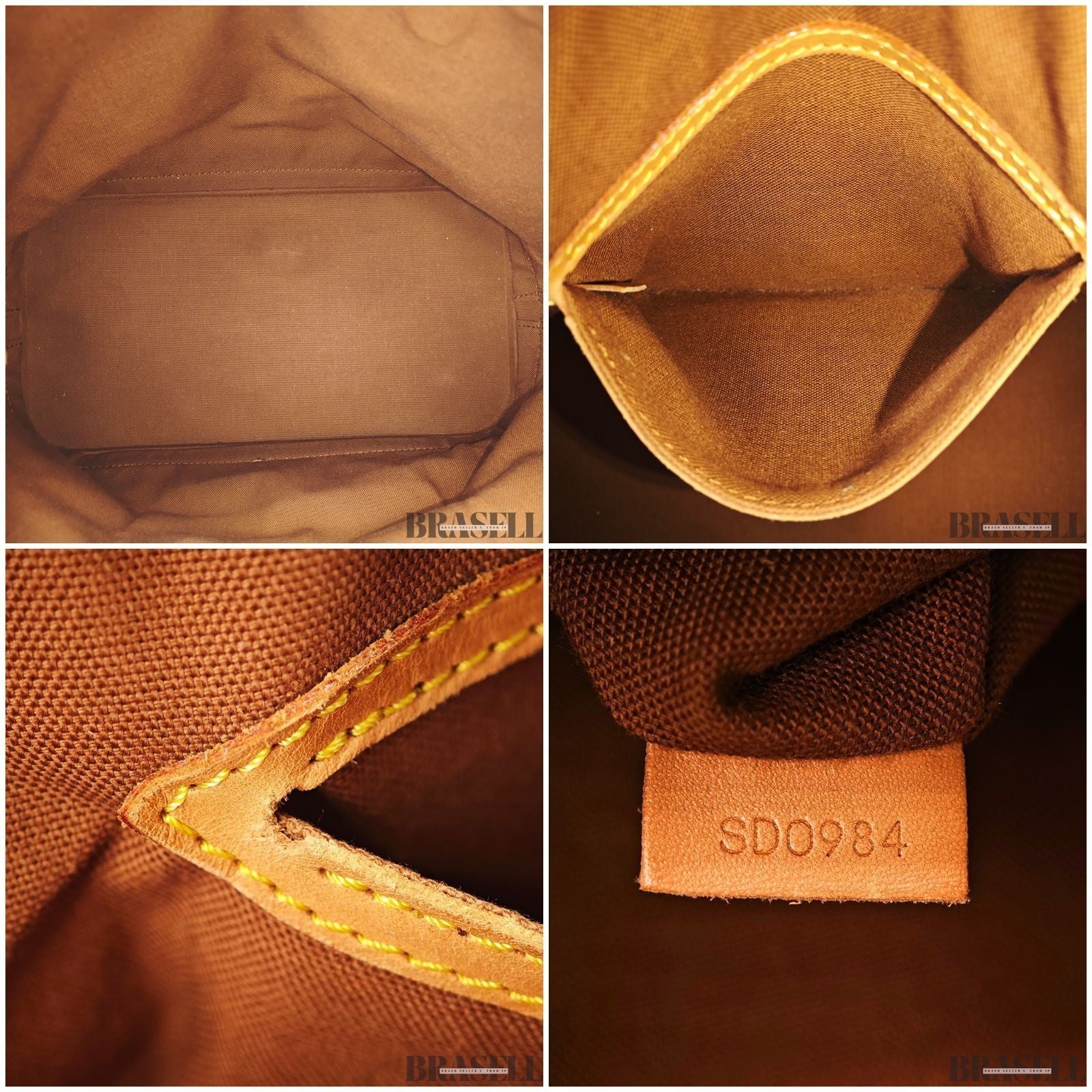 Louis Vuitton Alma PM M51130 Monogram Canvas Handbag Brown Unisex w/Padlock Key
