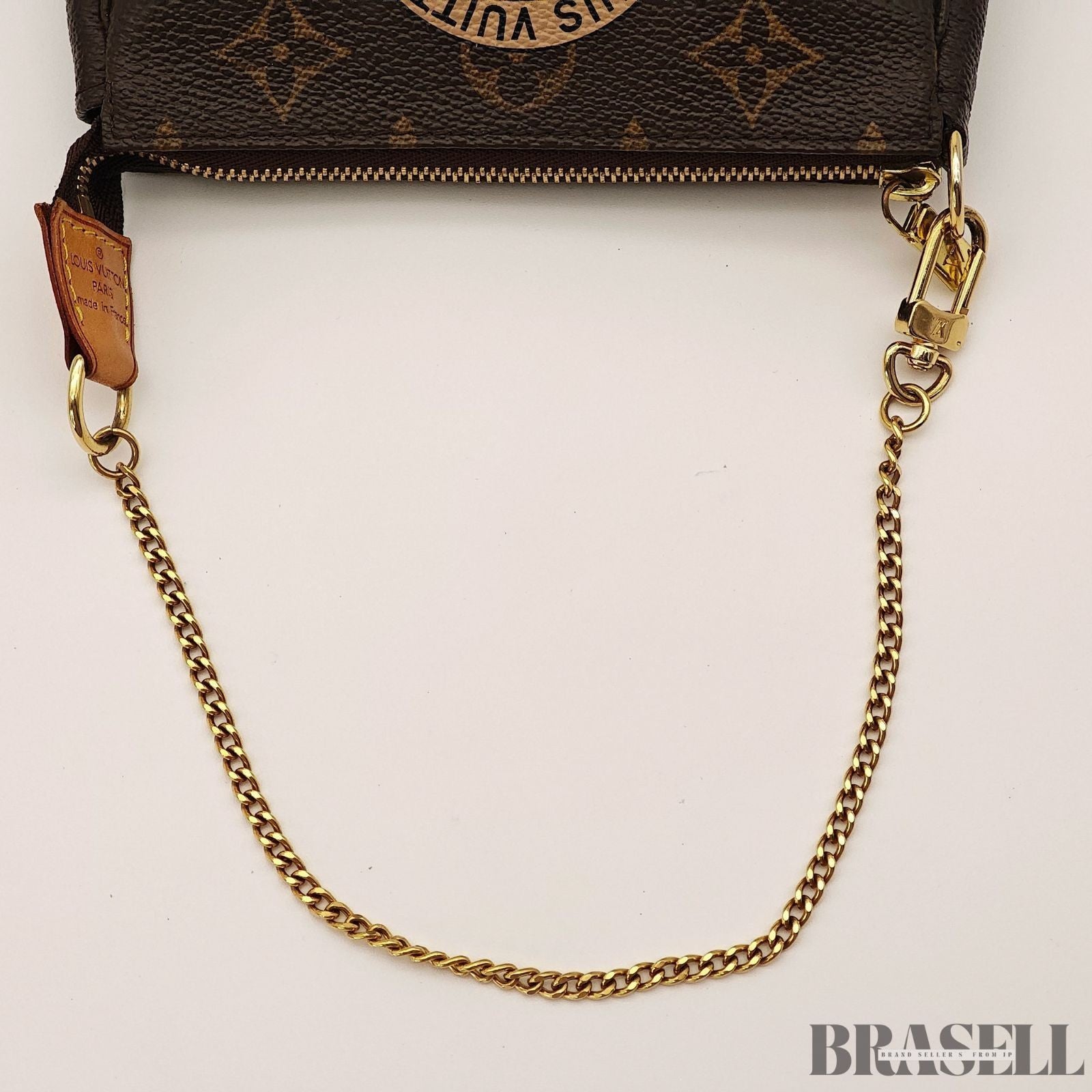 Louis Vuitton Mini Pochette Accessoires M60153 Bag Handbag Compact Brown Women’s