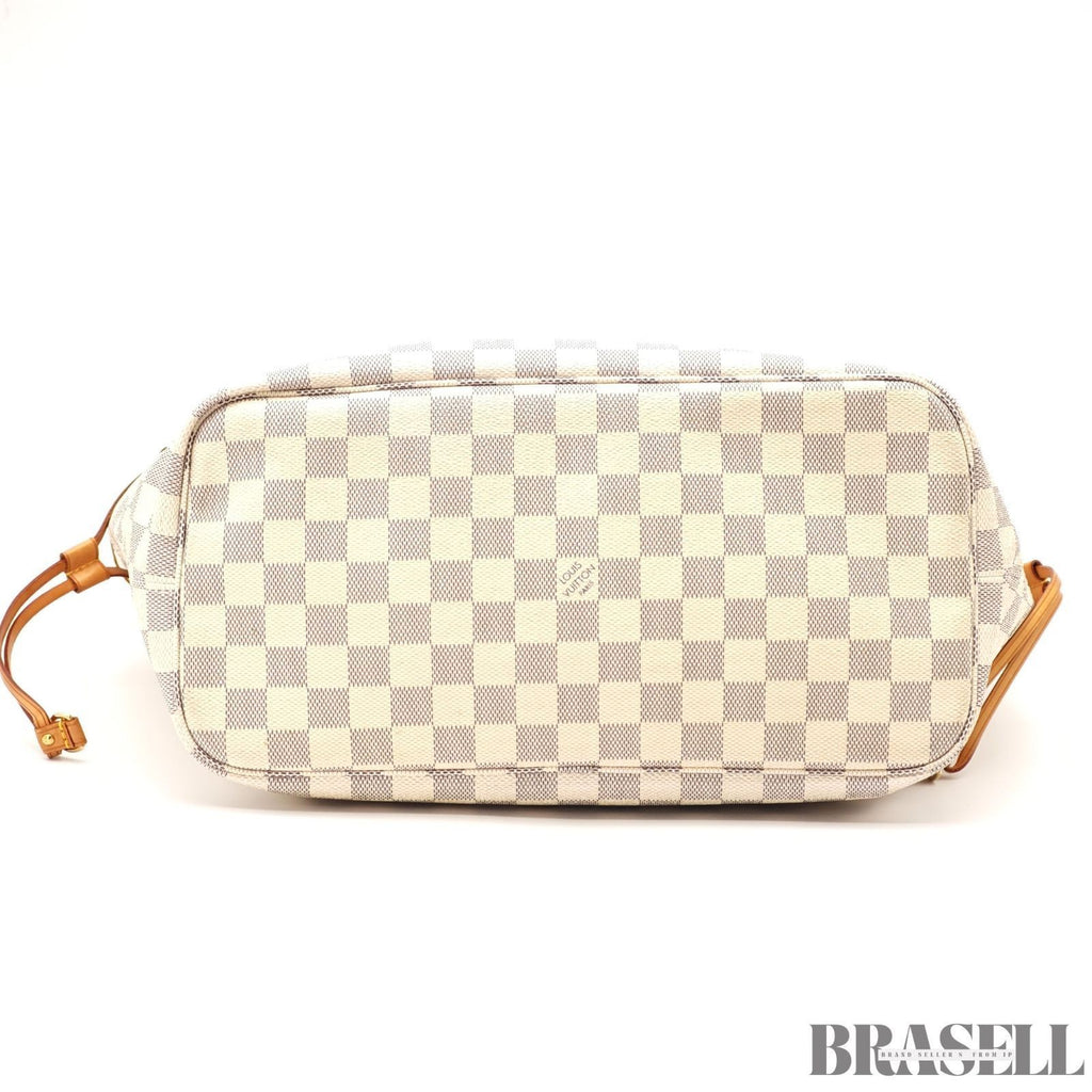 LOUIS VUITTON Neverfull MM N51107 Damier Azur Tote Bag Large Canvas Unisex