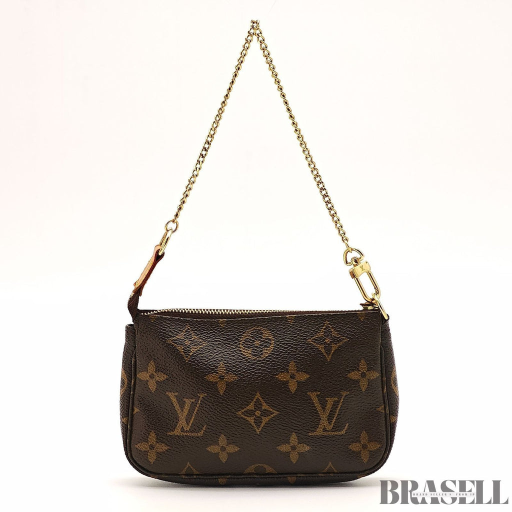 Louis Vuitton Mini Pochette Accessoires M60153 Bag Handbag Compact Brown Women’s