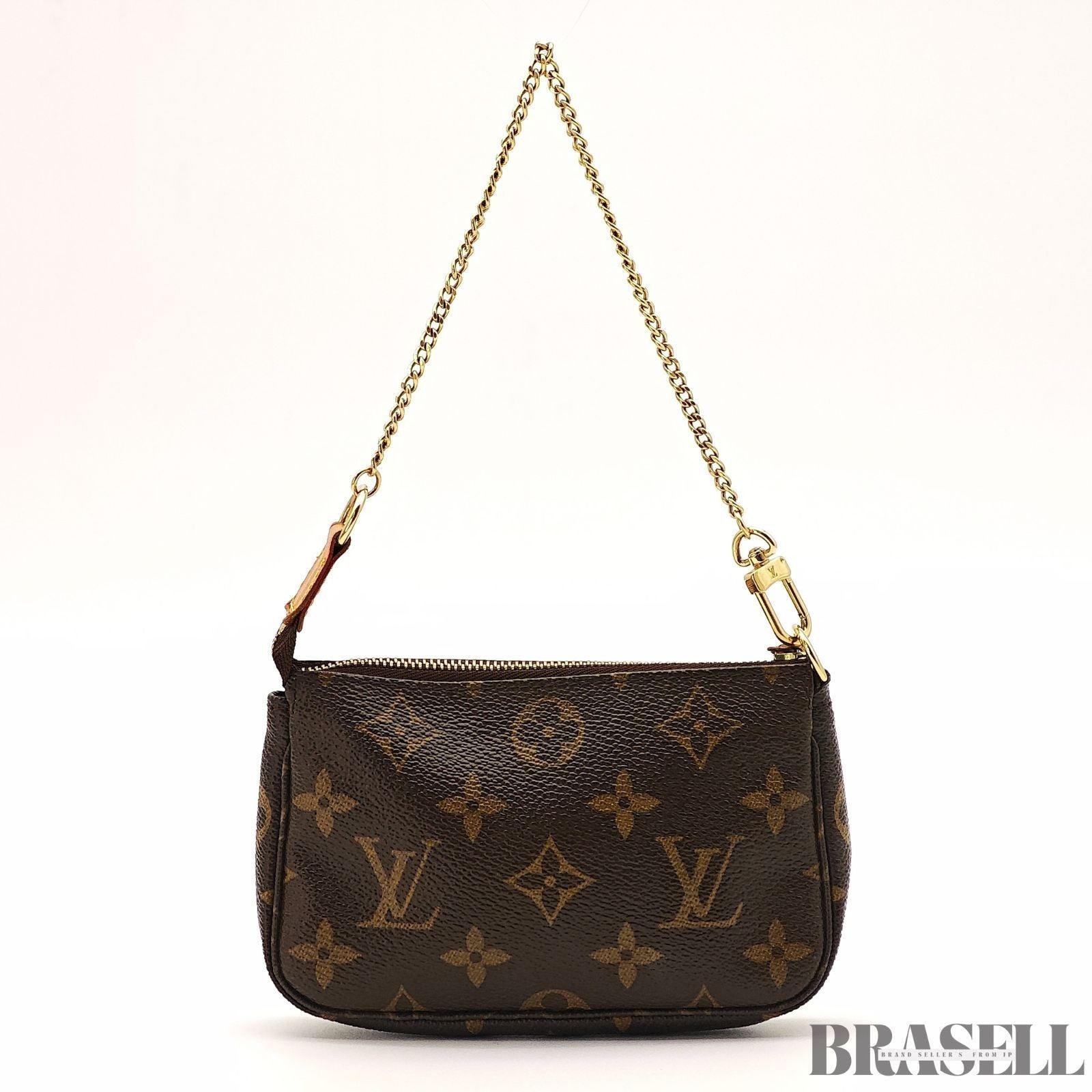 Louis Vuitton Mini Pochette Accessoires M60153 Bag Handbag Compact Brown Women’s