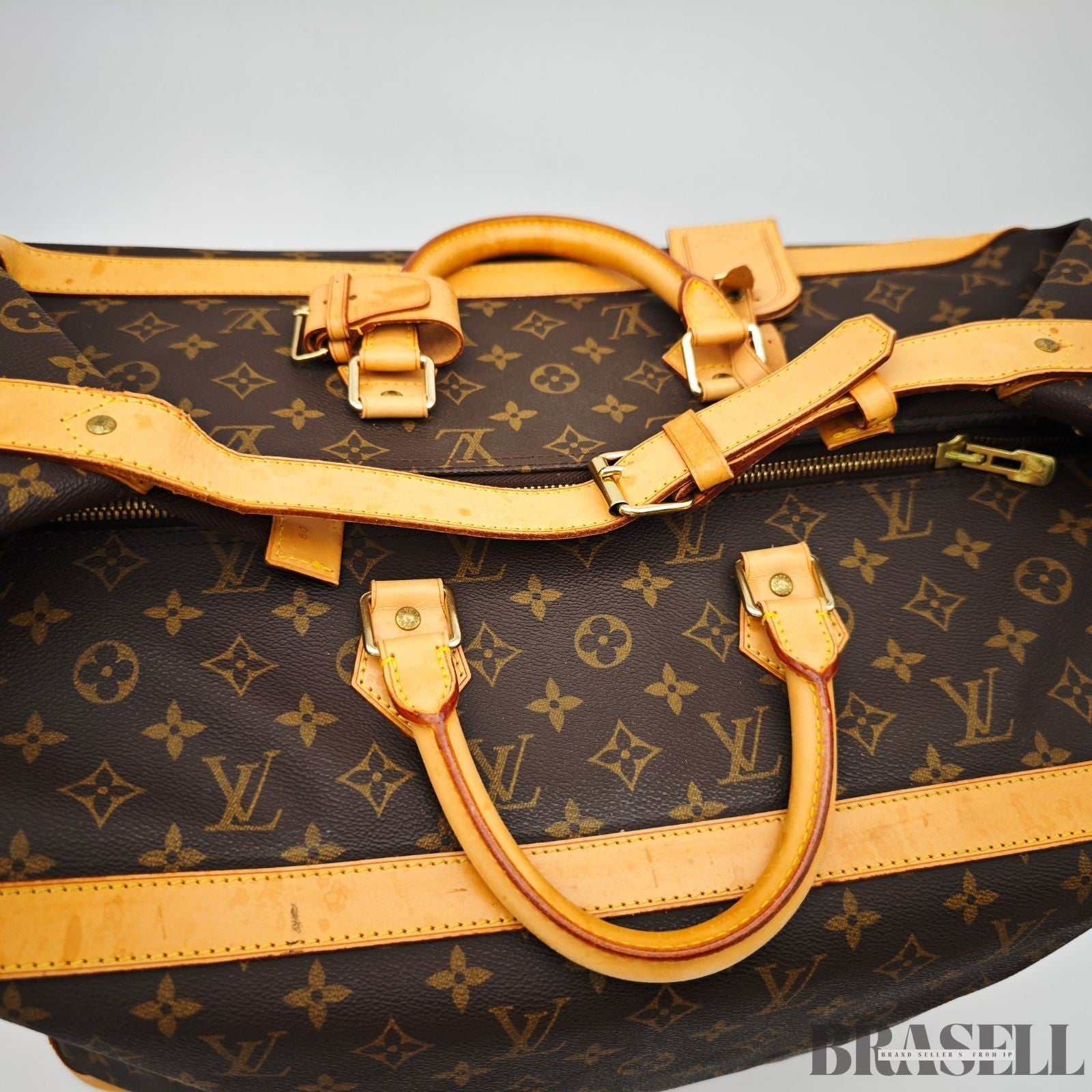 LOUIS VUITTON Monogram Canvas Leather Cruiser 45 Boston Bag M41137 Auth