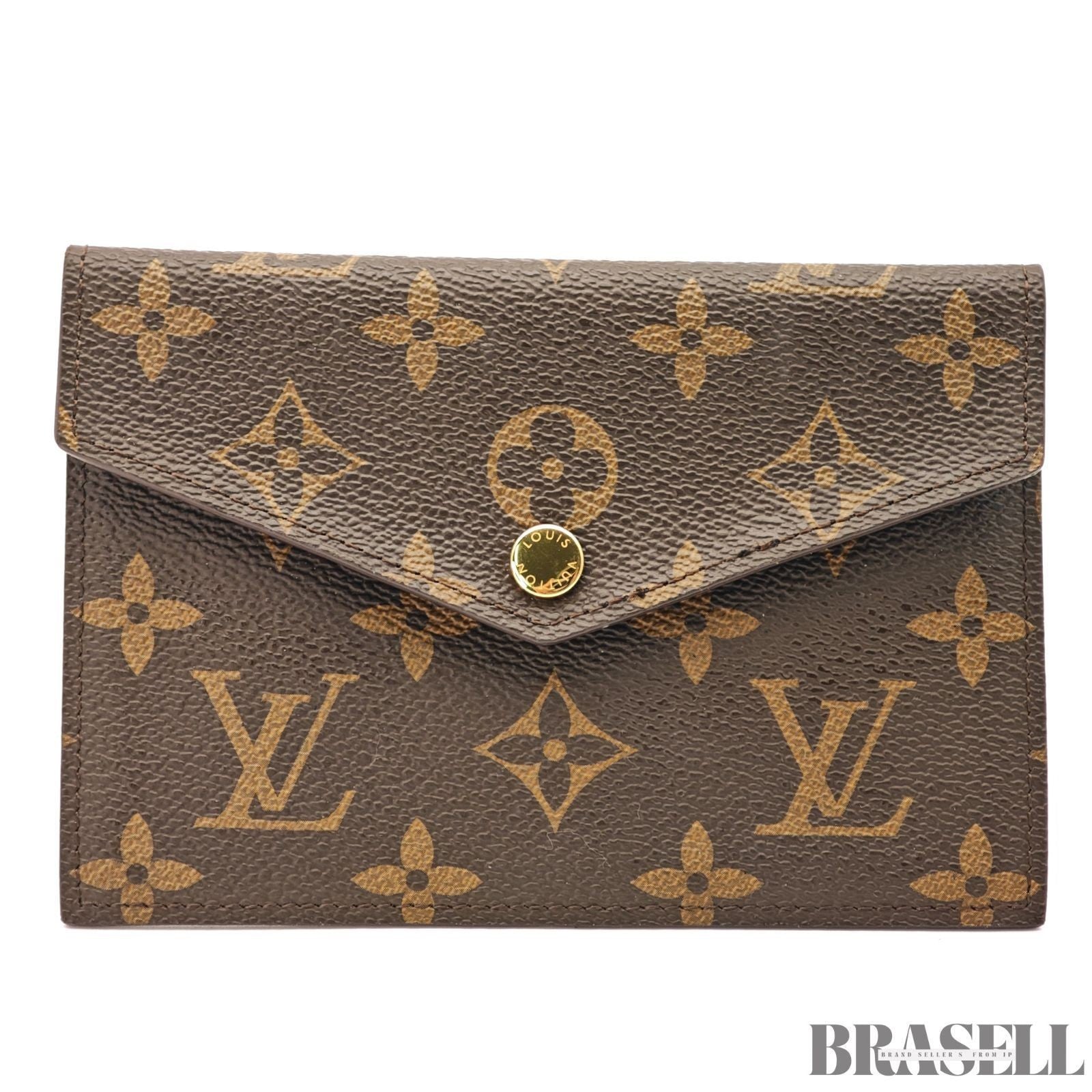 LOUIS VUITTON M60679 Monogram Daily Organizer Card Case Clutch Bag Wallet Brown