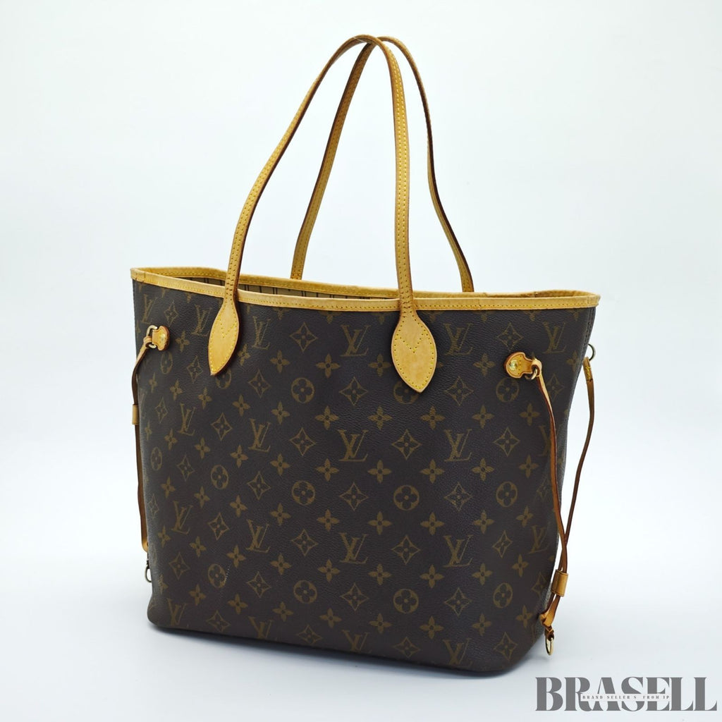 LOUIS VUITTON Neverfull MM M40156 Monogram Large Tote Shoulder Bag Brown