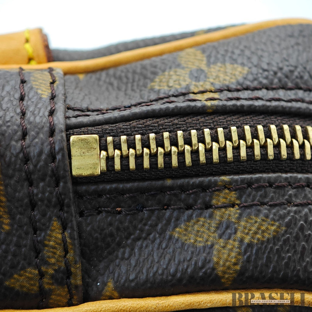 Louis Vuitton Danube M45266 Shoulder Bag Monogram Canvas Leather Vertical Brown