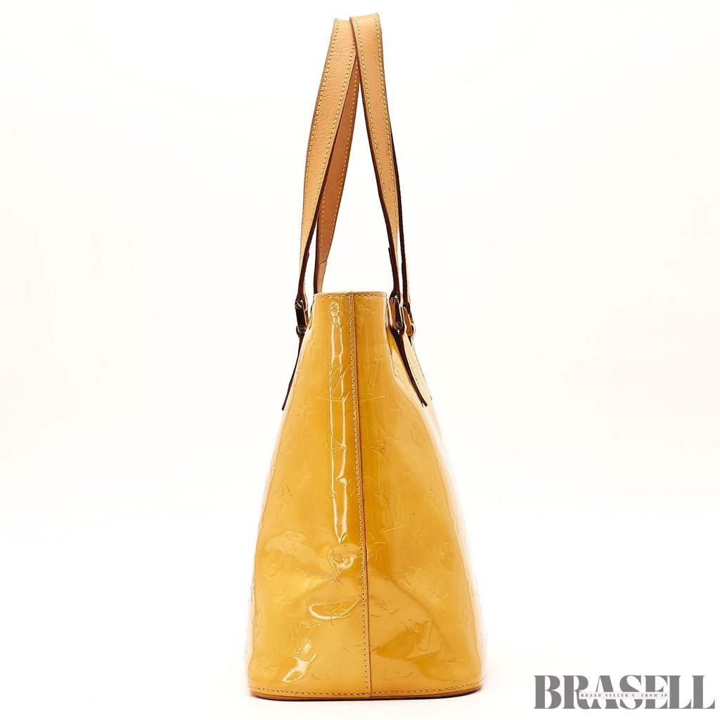 Louis Vuitton Vernis Houston M91340 Tote Bag Patent Leather Large Capacity Gold