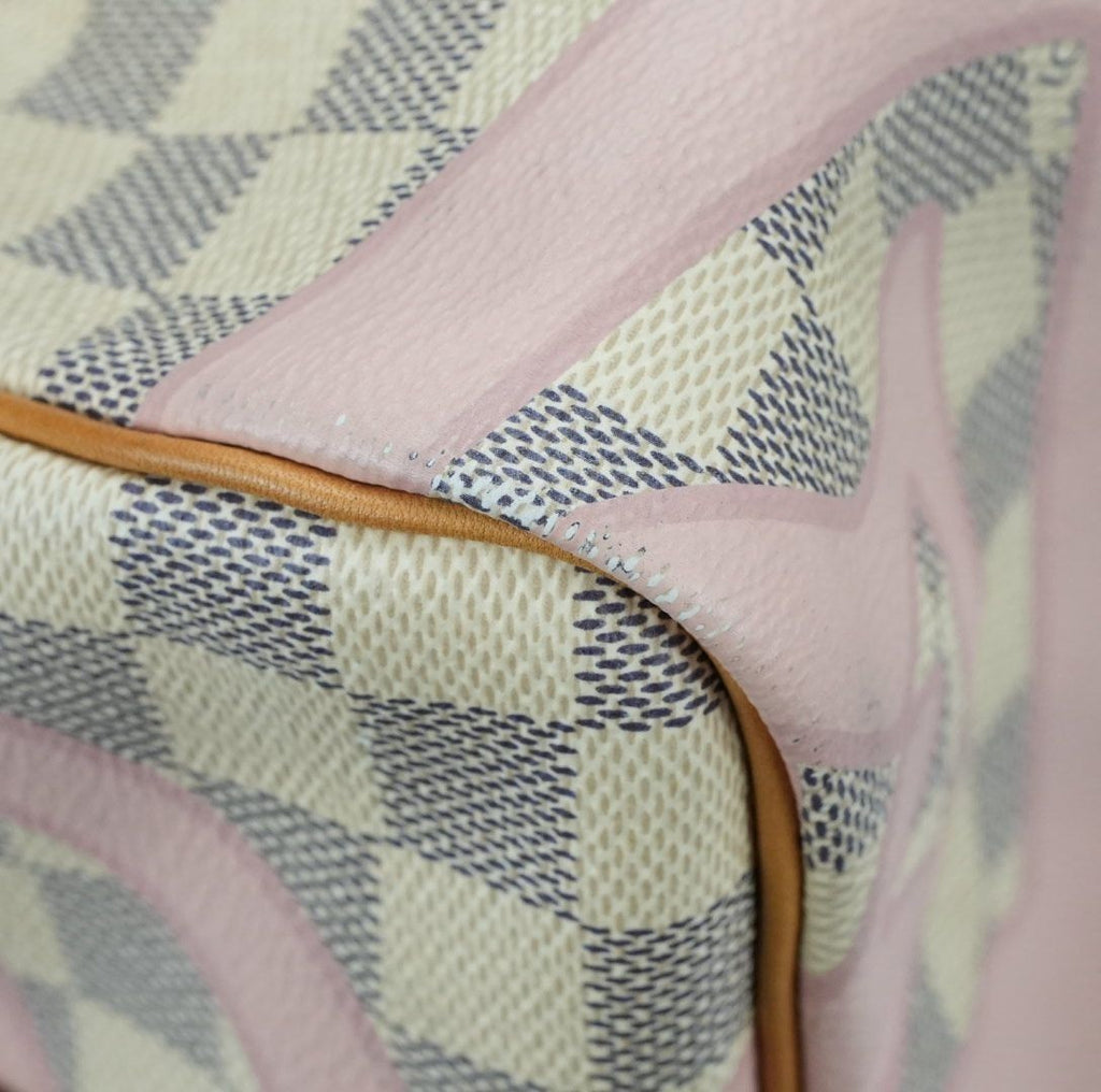 LOUIS VUITTON Damier Azur Speedy Bandouliere 30 N41052 Tahiti Collection Summer