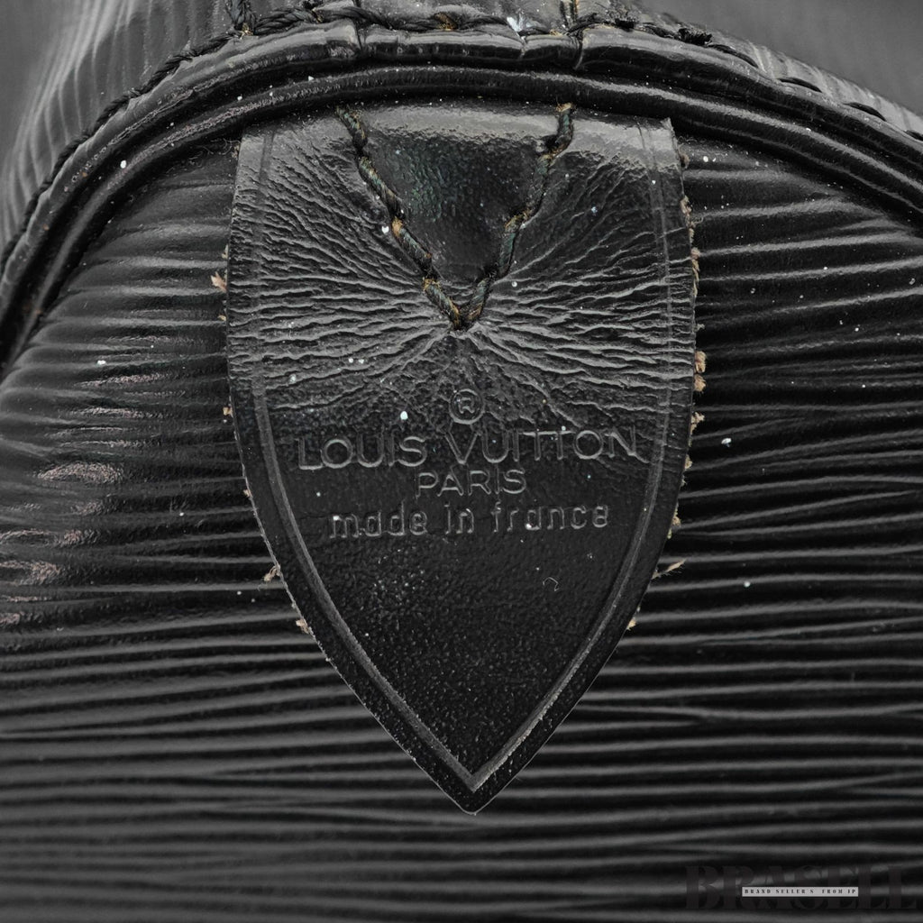 Louis Vuitton Epi Leather Keepall 50 Black Embossed Logo Boston Bag Travel Large