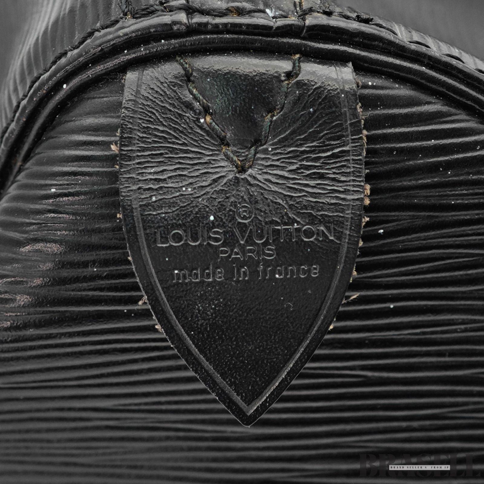 Louis Vuitton Epi Leather Keepall 50 Black Embossed Logo Boston Bag Travel Large