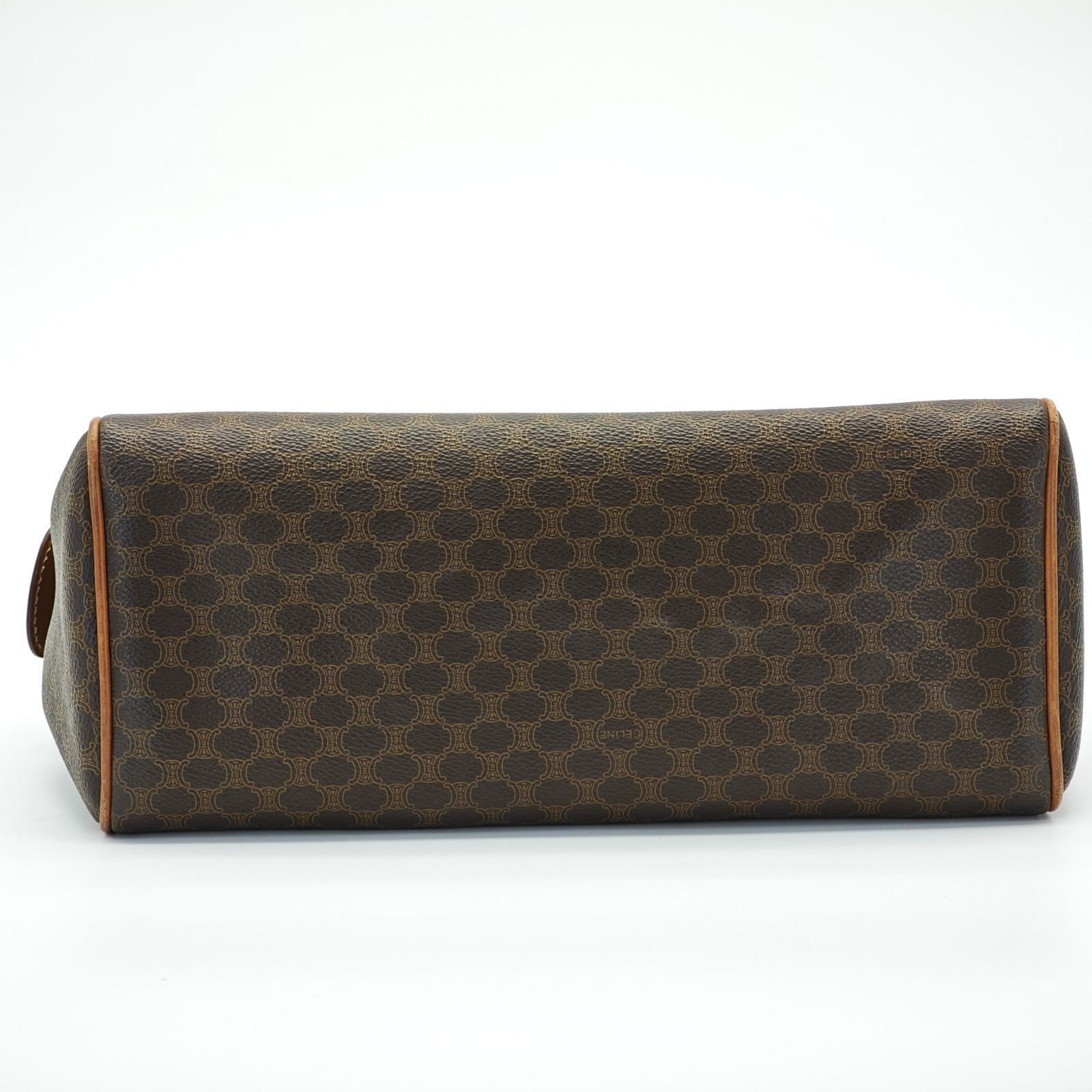 CELINE Macadam Handbag Mini Boston Bag Brown Women's