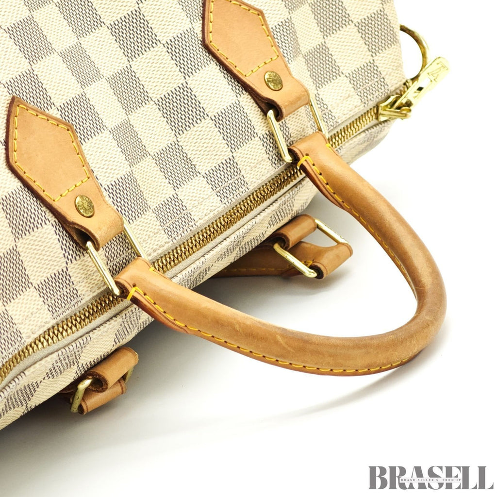 Louis Vuitton Azur Speedy Bandoulière 30 N40592 Handbag Shoulder Bag 2Way Ivory