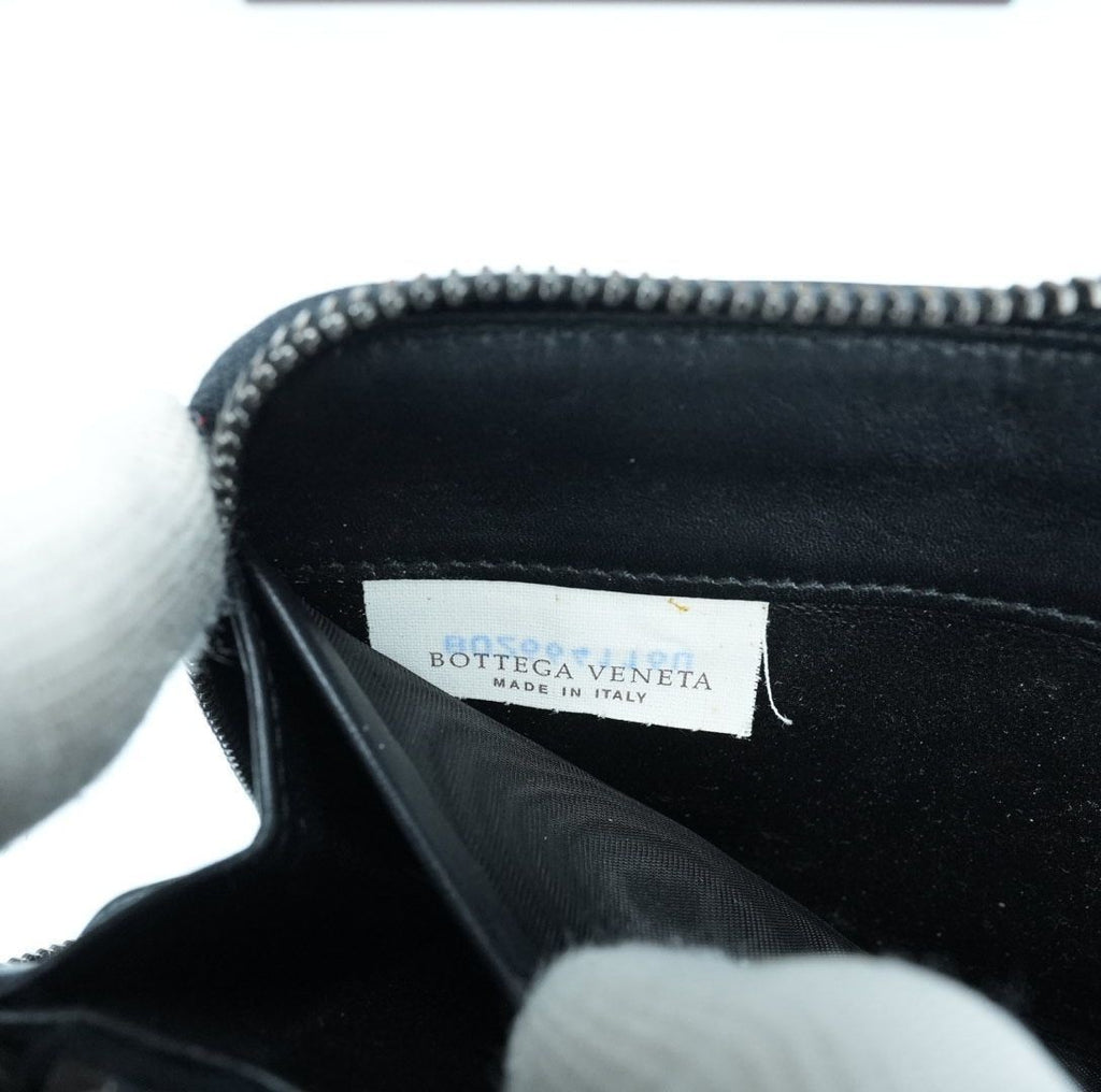 BOTTEGA VENETA Intrecciato Long Wallet Black for Men and Women