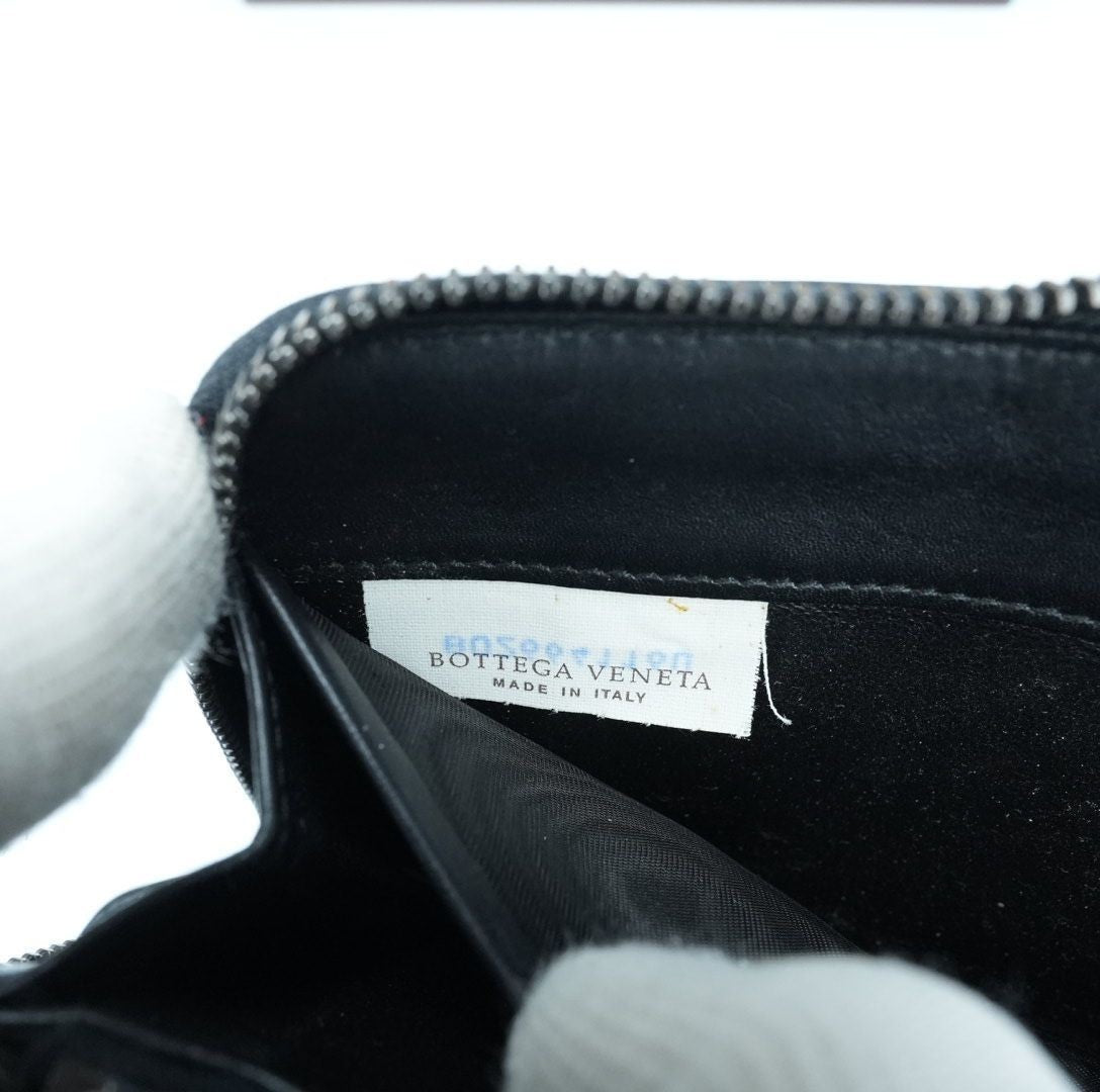 BOTTEGA VENETA Intrecciato Long Wallet Black for Men and Women