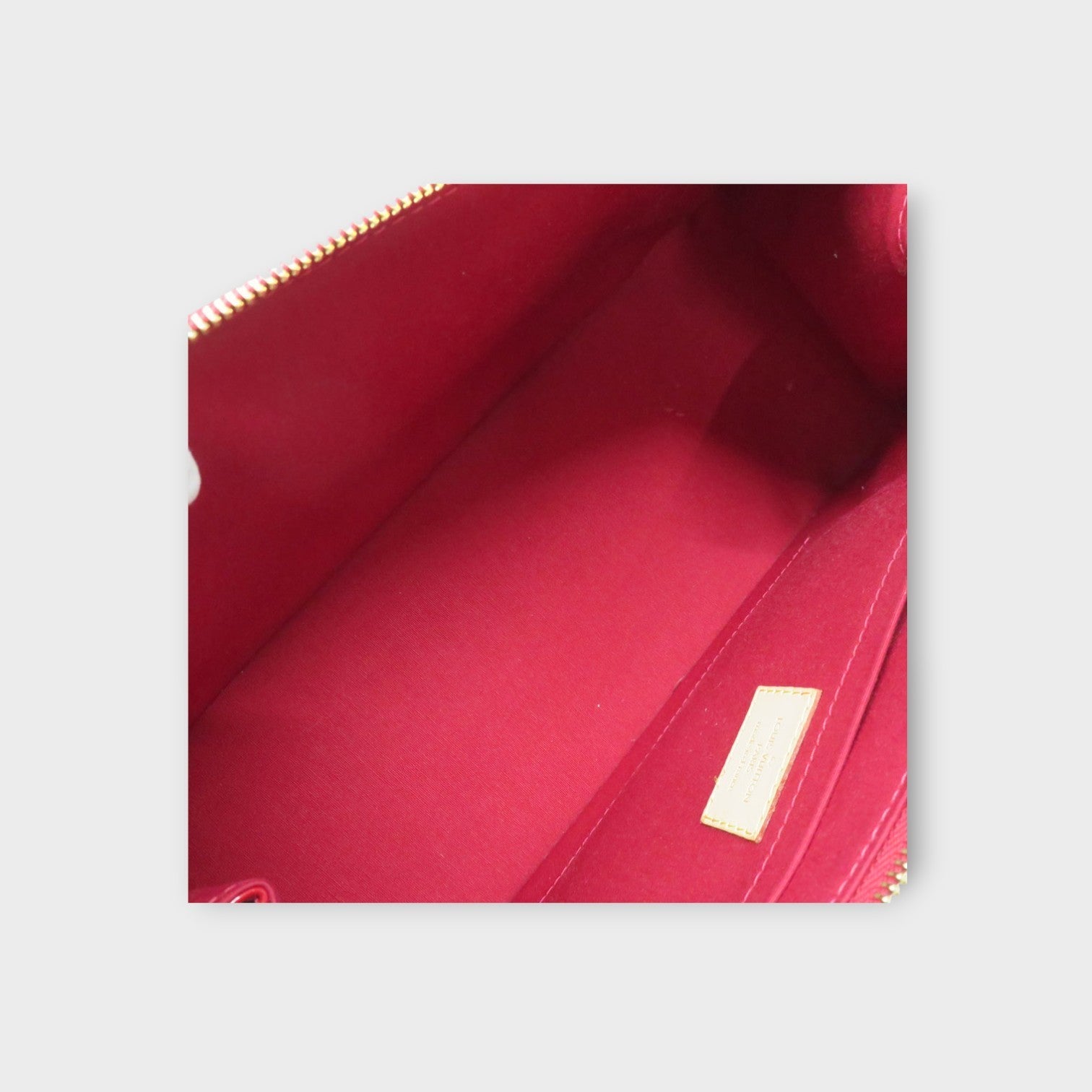 Louis Vuitton Rosewood Avenue Handbag Patent Monogram Vernis M93507 Red【A】