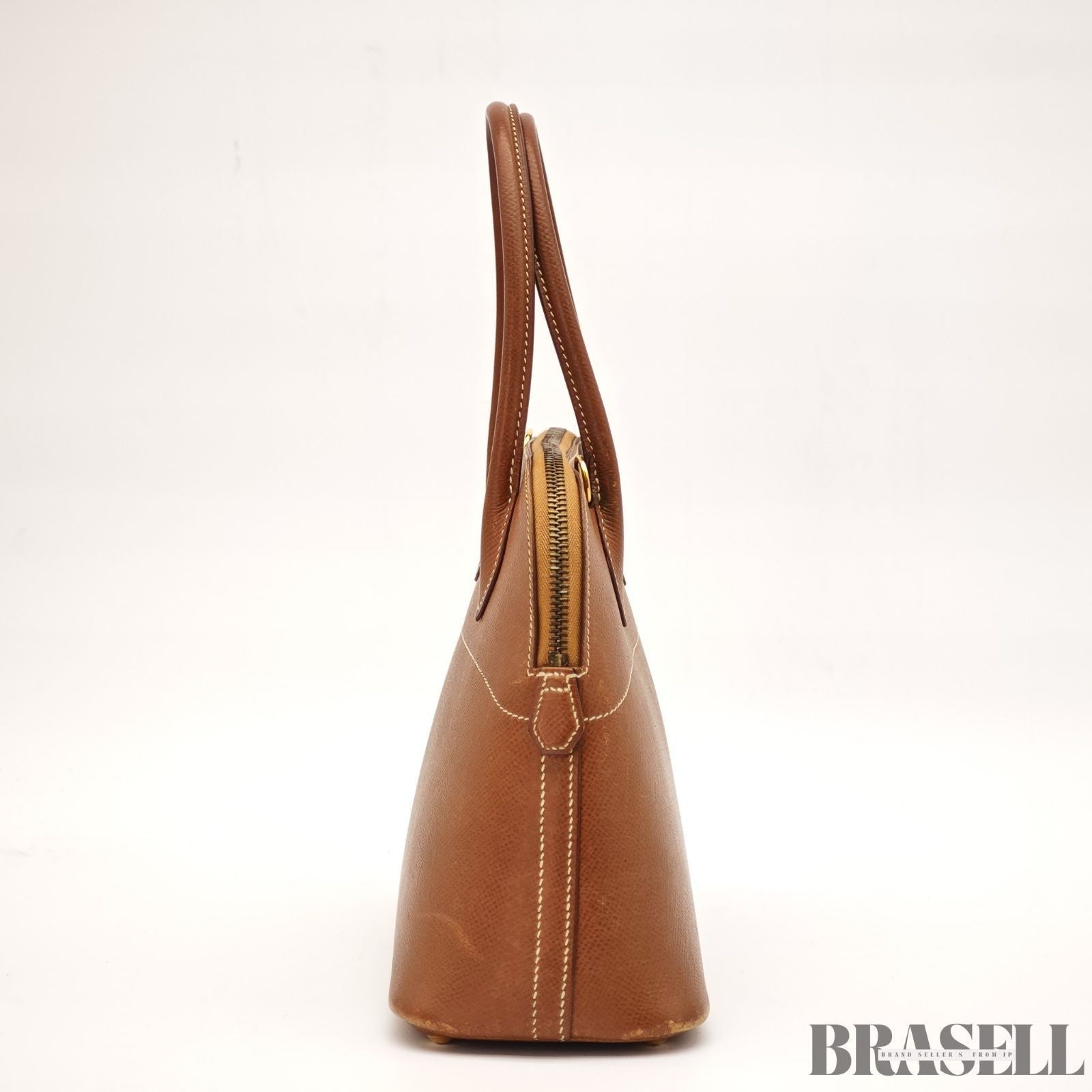 Hermes Bolide 27 Voe Epson 2way Handbag Shoulder Bag Brown Gold