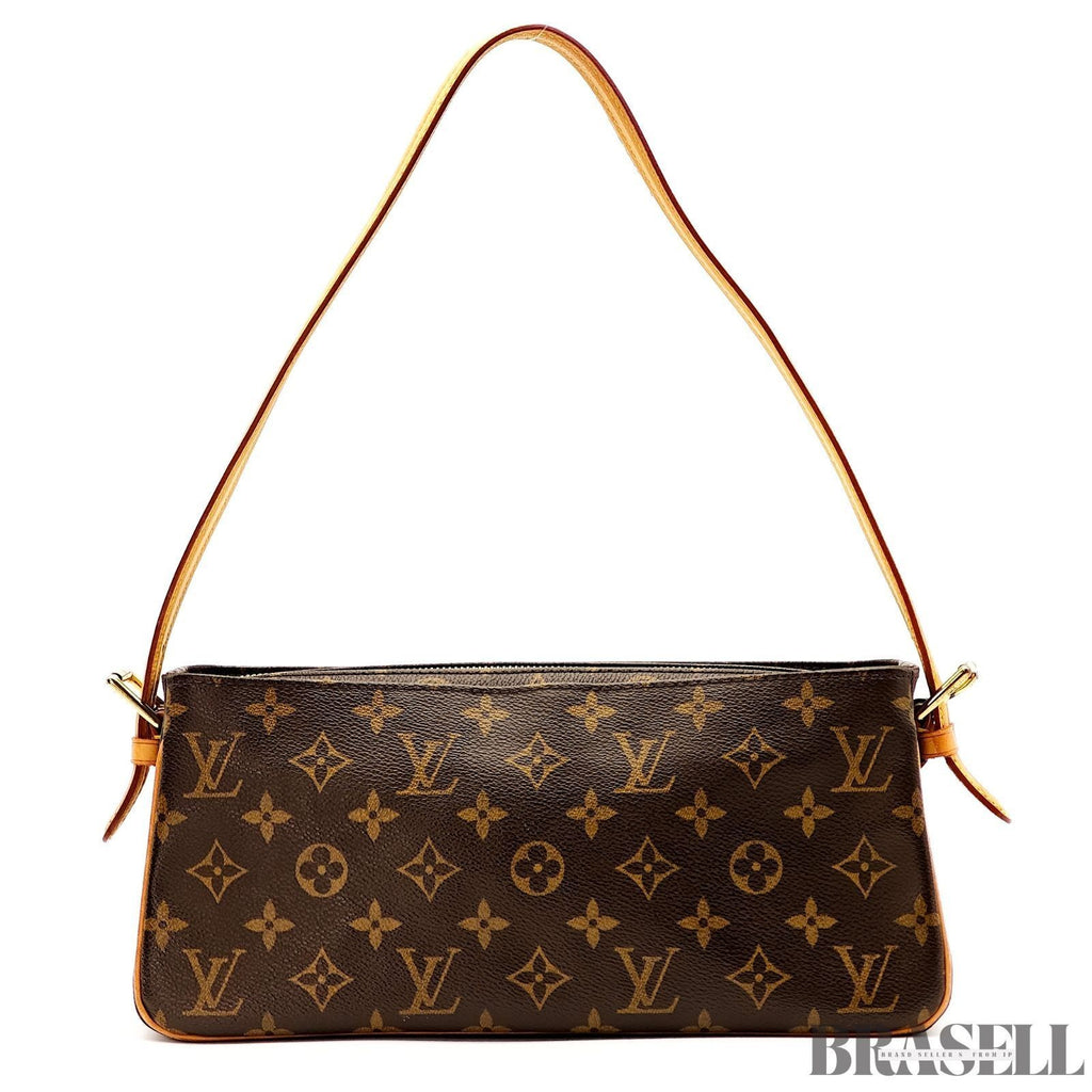 Louis Vuitton Vivacite MM M51164 Bag Handbag Monogram Brown With Box Dust Bag