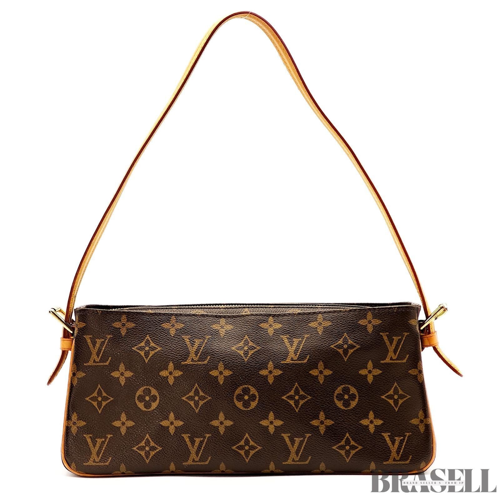 Louis Vuitton Vivacite MM M51164 Bag Handbag Monogram Brown With Box Dust Bag