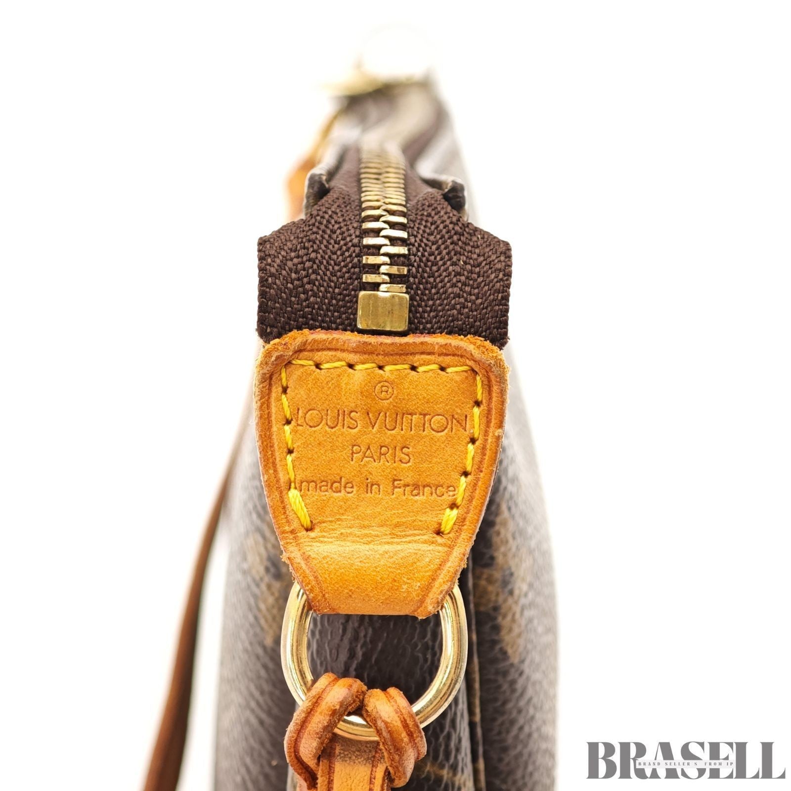 LOUIS VUITTON Pochette Accessoires Hand Bag Monogram Leather Canvas M51980