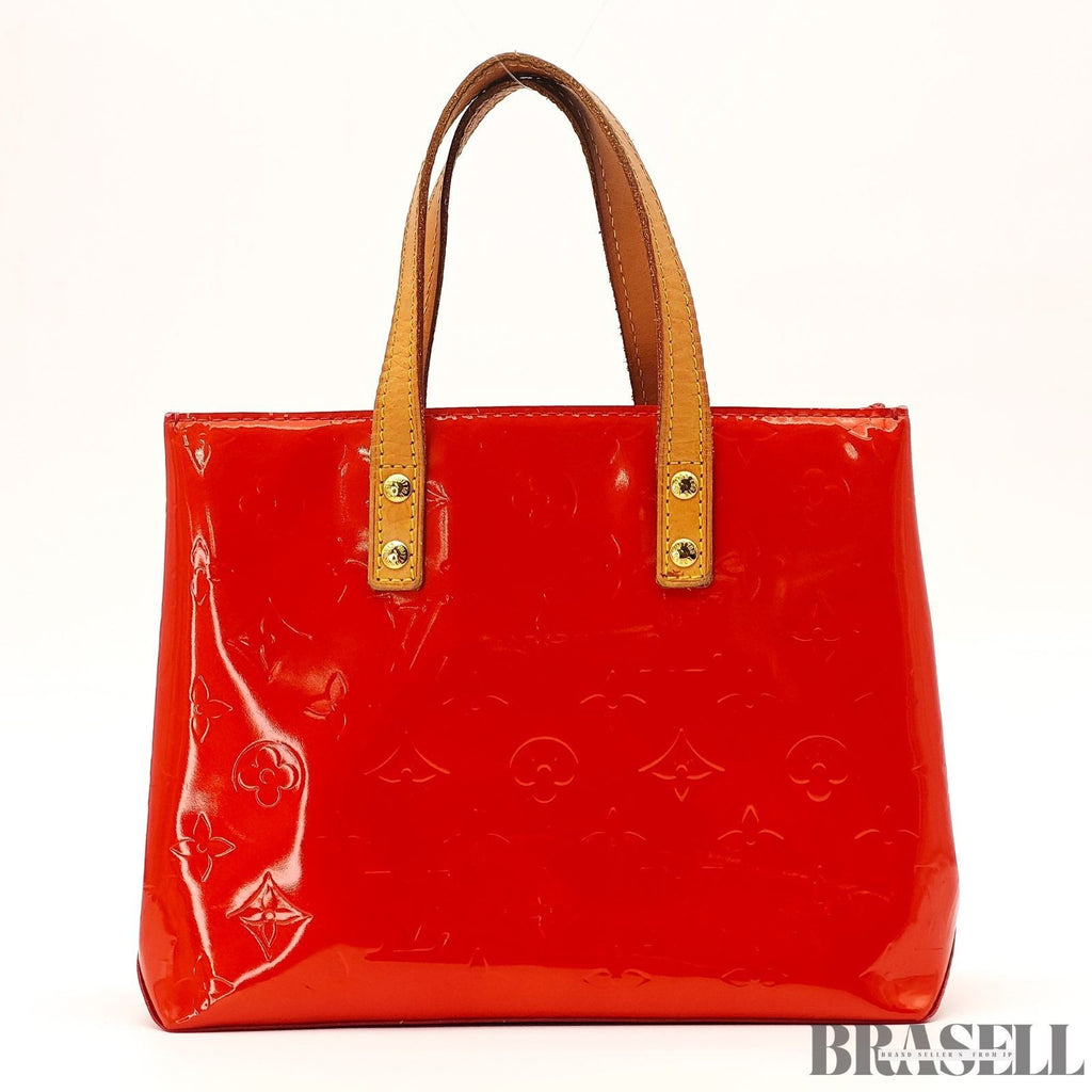Louis Vuitton Vernis Reade PM M91088 Bag Handbag Patent Leather Red w/ Dust Bag