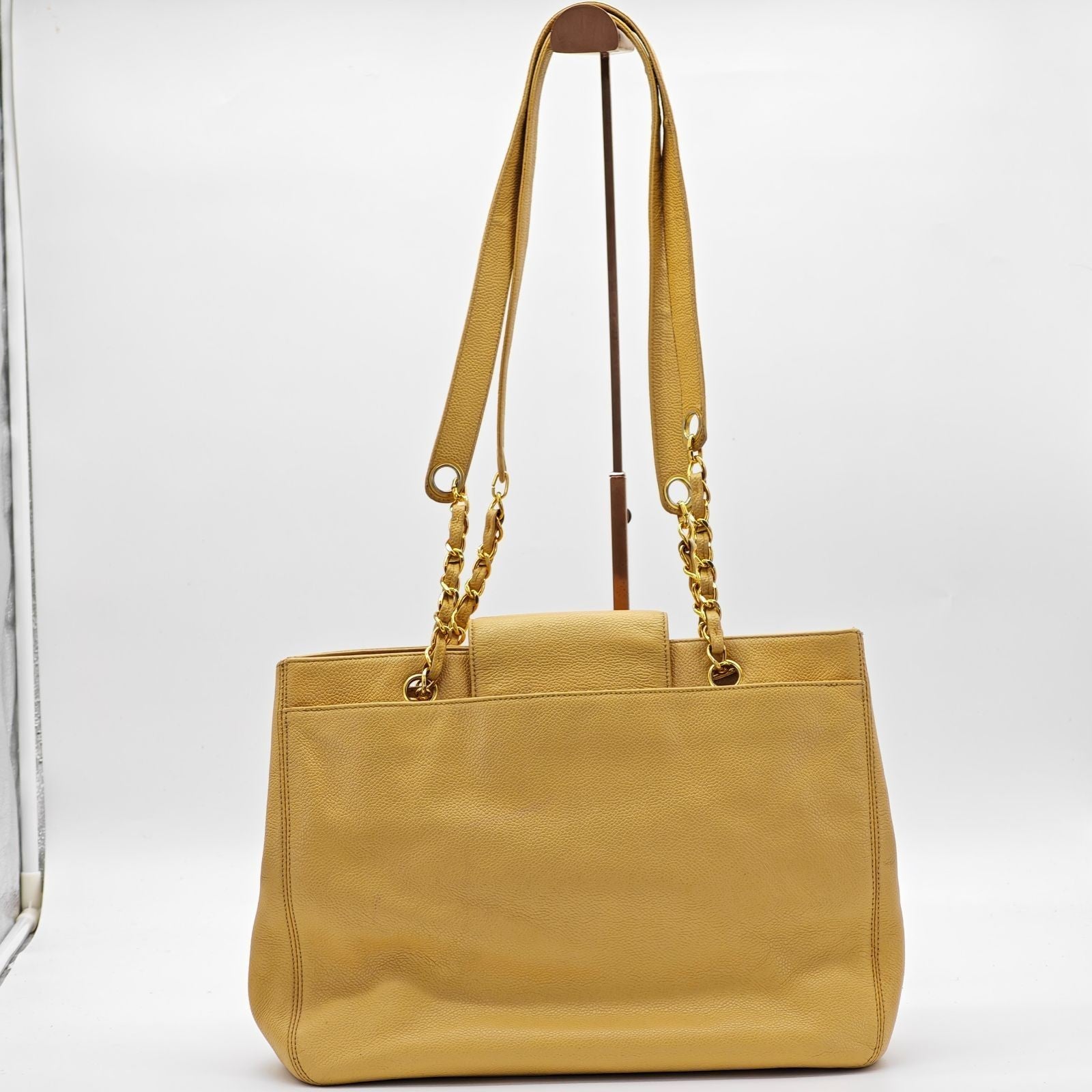 CHANEL Turnlock Chain Tote Bag Beige Women's