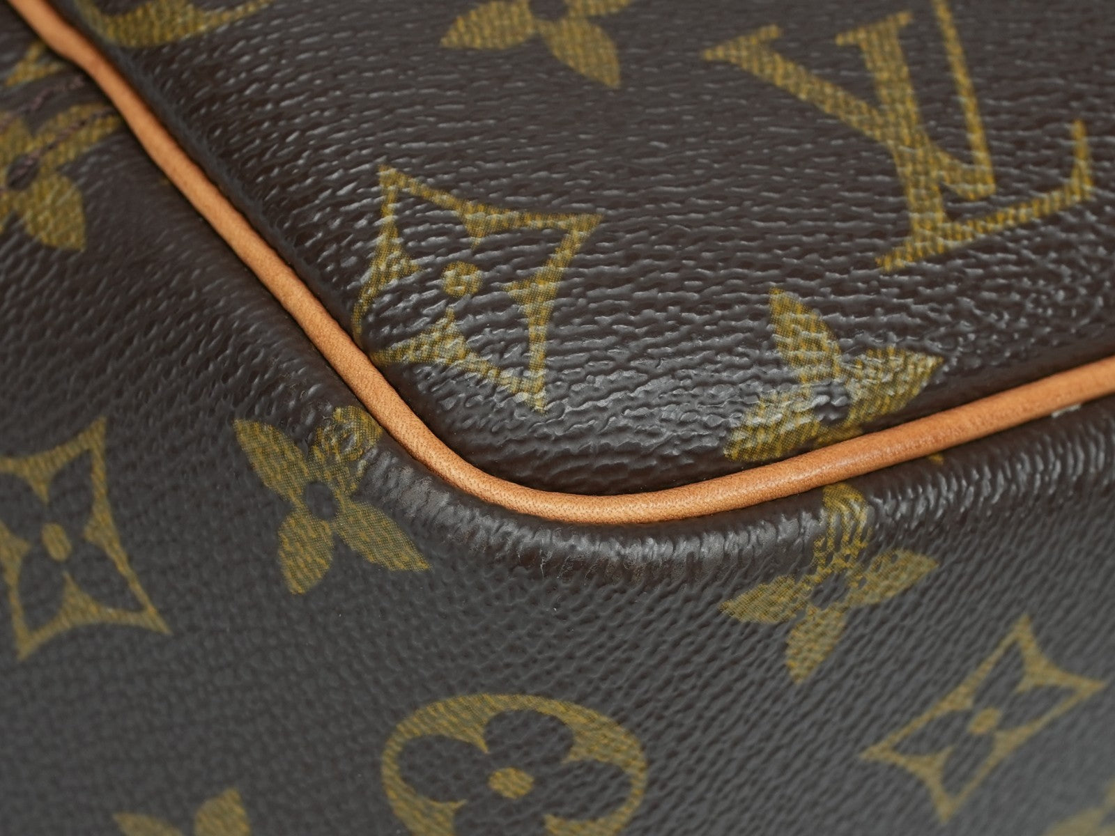 LOUIS VUITTON  Deauville Hand Bag Monogram Leather Brown M47270 LV