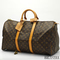 LOUIS VUITTON Keepall 50 M41426 Monogram Travel Boston Bag Brown Women's Men's