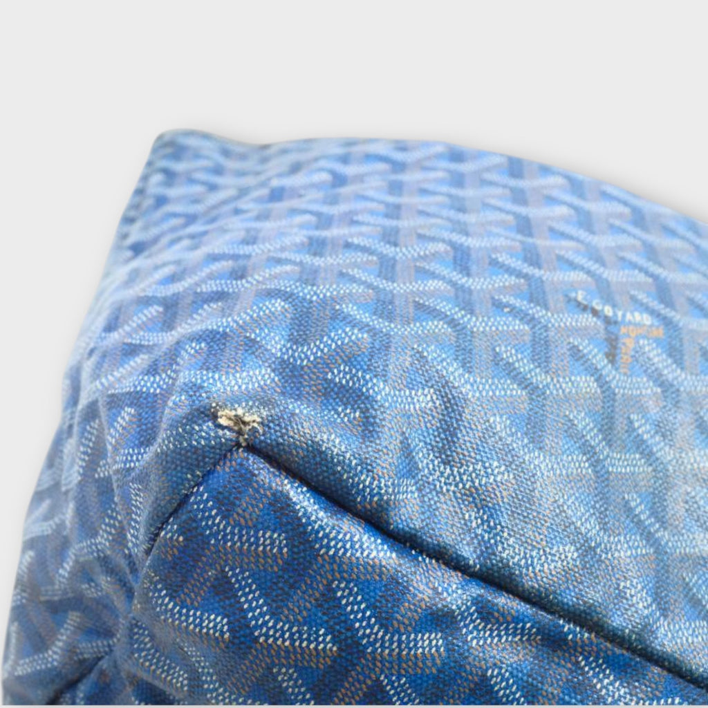 Goyard Saint Louis Tote Bag PM Blue with Pouch
