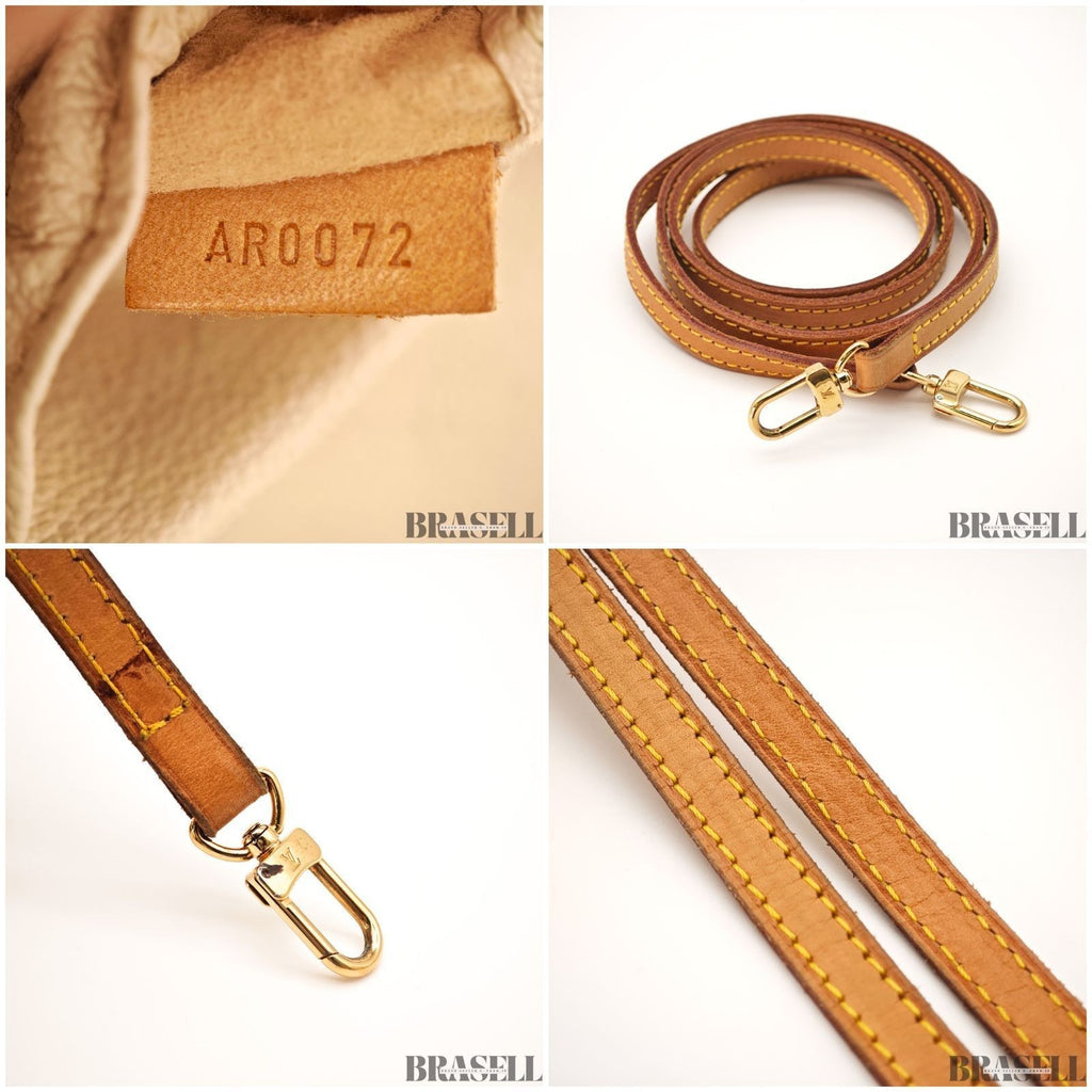 Louis Vuitton Spontini M47500 Monogram Handbag Shoulder Bag 2Way Brown