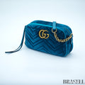 GUCCI Quilted Small Bag 447632 Velvet Green