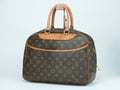 LOUIS VUITTON  Deauville Hand Bag Monogram Leather Brown M47270 LV