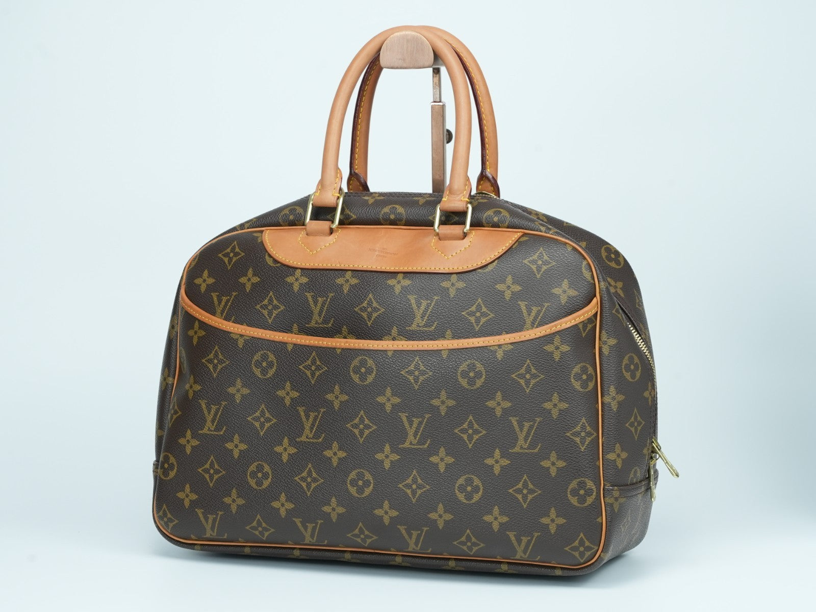 LOUIS VUITTON  Deauville Hand Bag Monogram Leather Brown M47270 LV