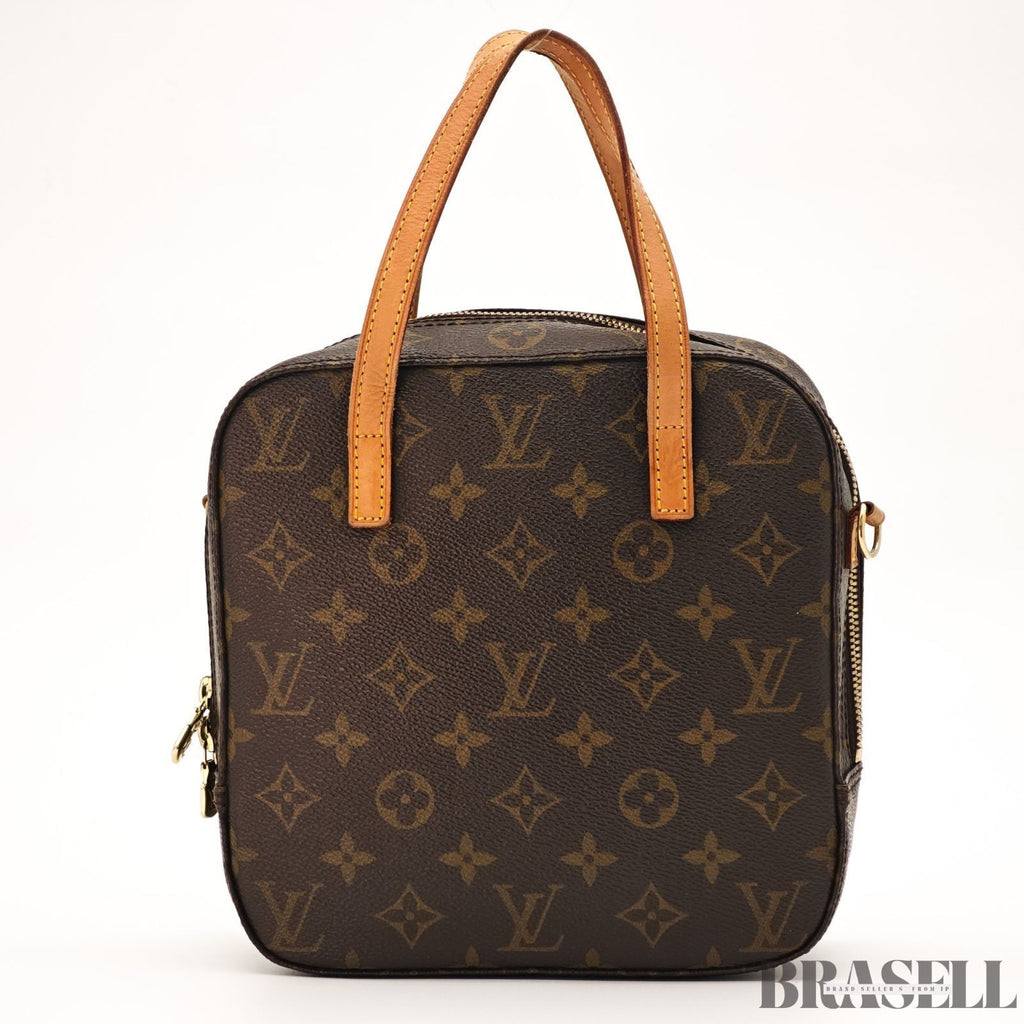 Louis Vuitton Spontini M47500 Monogram Handbag Shoulder Bag 2Way Brown