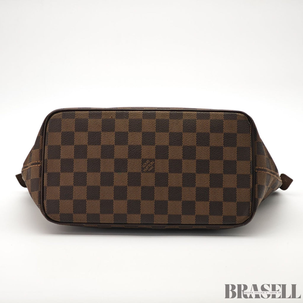 LOUIS VUITTON Saleya PM Tote Bag Handbag N51183 Brown Damier Canvas Leather