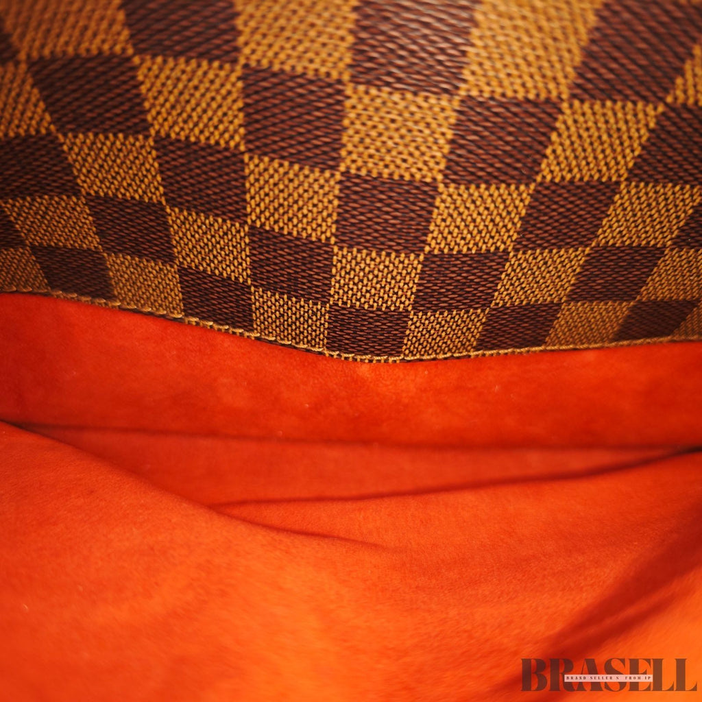 LOUIS VUITTON Saria ORIENTAL Hand Bag N51282 Damier Canvas Leather Ebene Brown