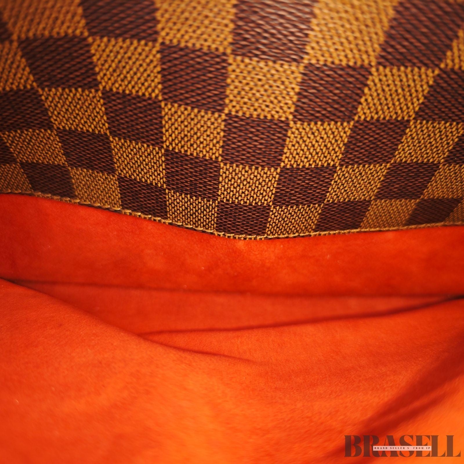 LOUIS VUITTON Saria ORIENTAL Hand Bag N51282 Damier Canvas Leather Ebene Brown