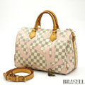 Louis Vuitton Speedy Bandoulière 30 Tahiti N41052 2Way Handbag Ivory Pink