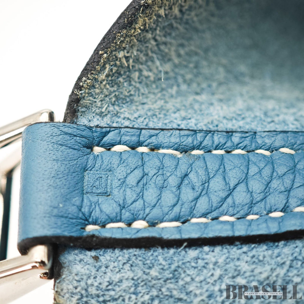 Hermes Picotin Blue Jean Taurillon Bag Tote Bag Bucket Bag Blue Silver Hardware