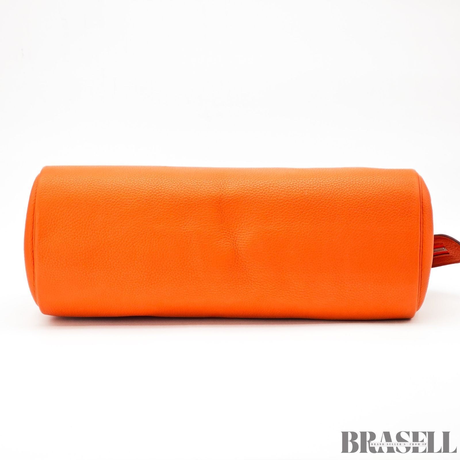 Hermes Atlas 42 Leather Bag Handbag Horizontal Orange Women's Shoulder Bag