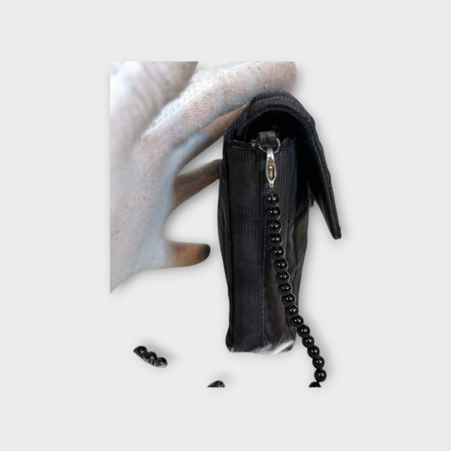 CHANEL Shoulder Bag New Travel Line Chocolate Bar Coco Mark Black Nylon【B】