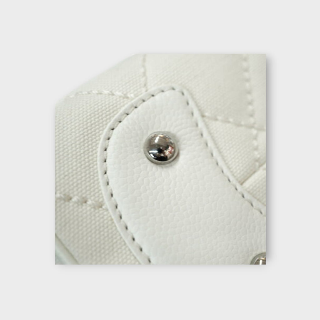 CHANEL Matelassé Mini Boston Bag A20996 Ladies Handbag  Leather White