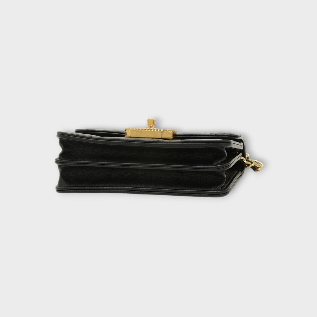 Chanel Matrasse mini flap bag in calfskin with black gold hardware AS3720