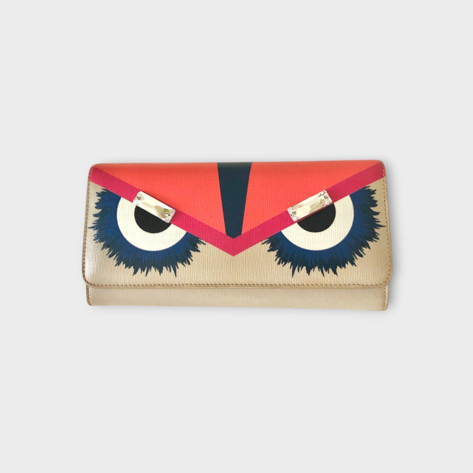 FENDI Bag Bugs Chain Wallet Leather Monster Series