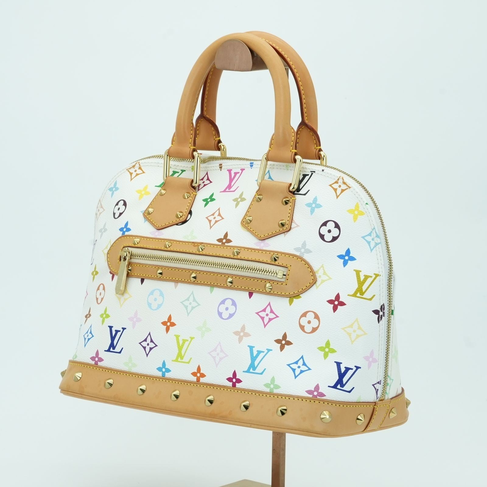 LOUIS VUITTON Multicolore Alma M40443 Handbag Blanc White Women's