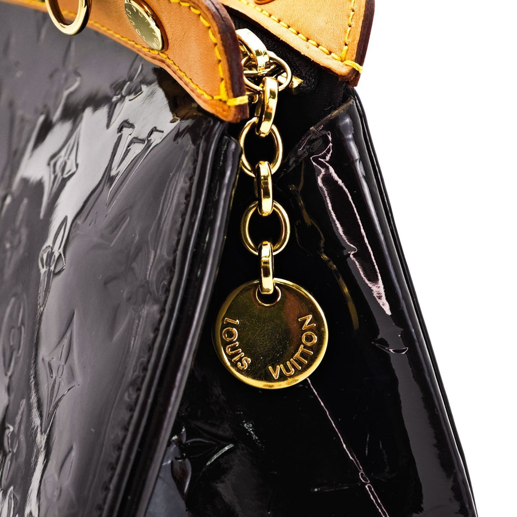 LOUIS VUITTON Blair MM M91690 Monogram Vernis Purple 2-Way Shoulder Handbag