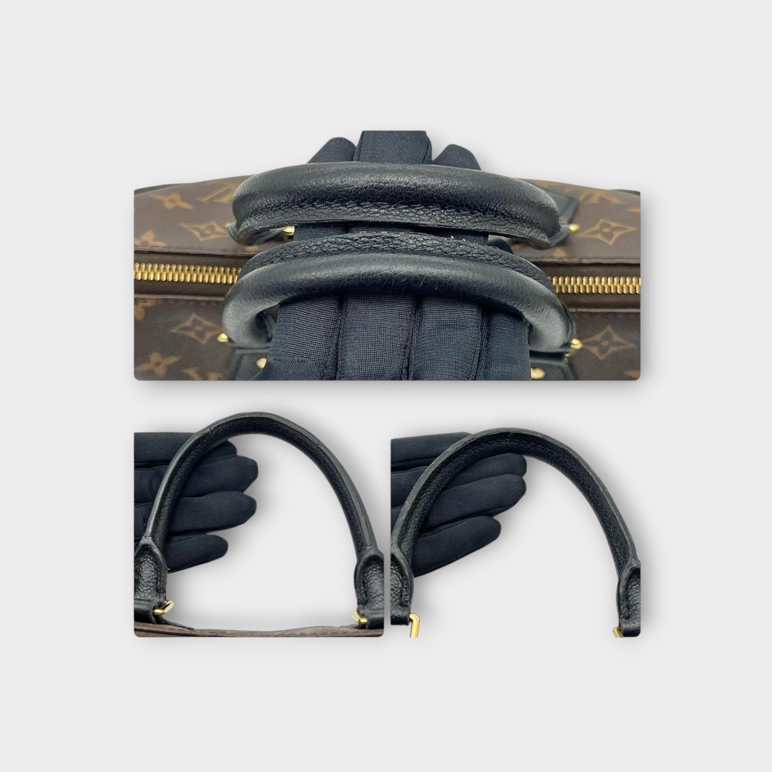 Louis Vuitton Monogram Tournelle PM M44027 2Way Handbag Brown Black 【S】