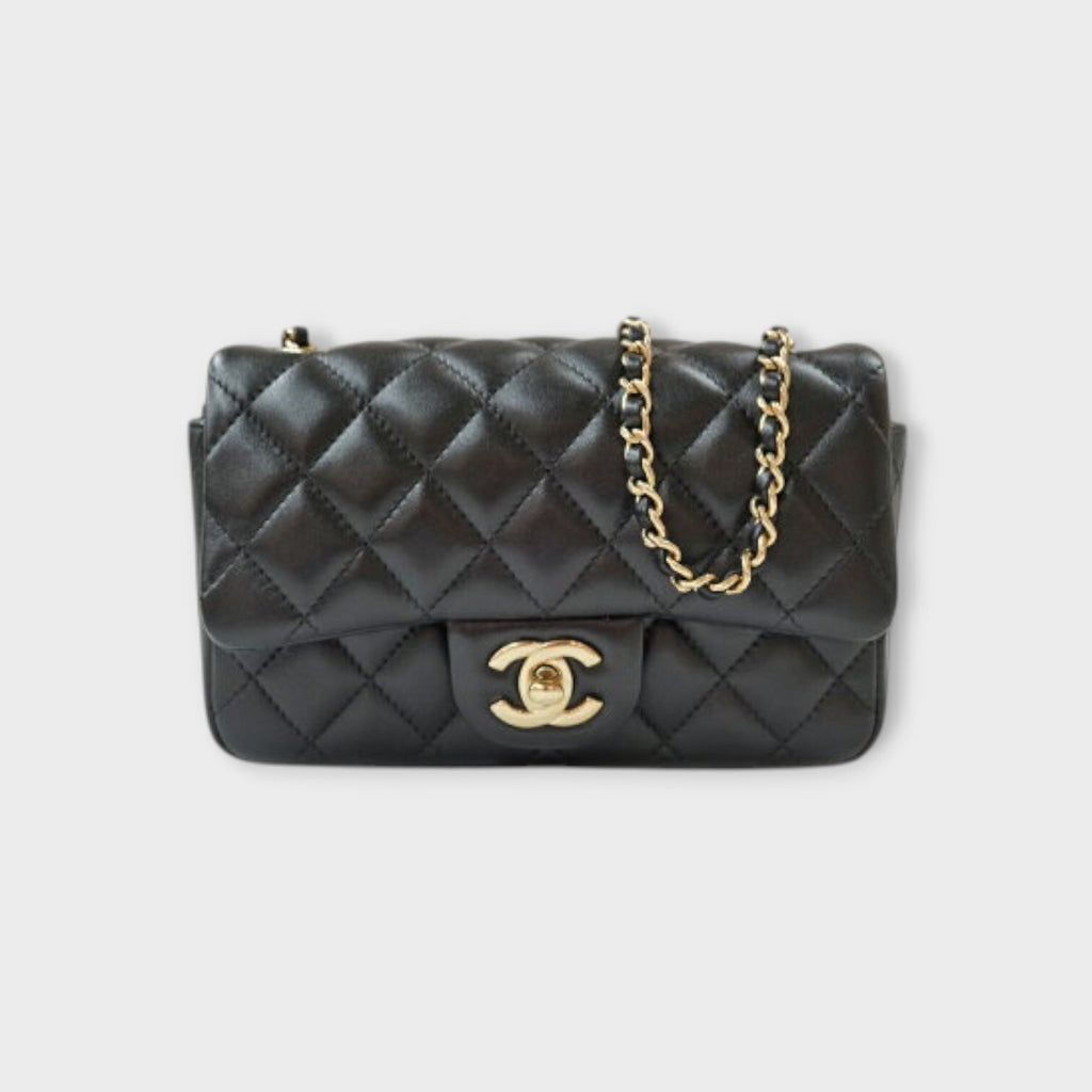CHANEL Chain shoulder bag mini MATRASSE Coco Mark lambskin AS5219