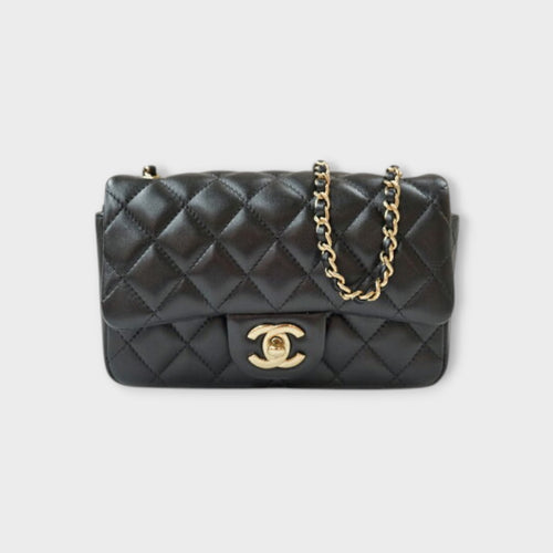 CHANEL Chain shoulder bag mini MATRASSE Coco Mark lambskin AS5219