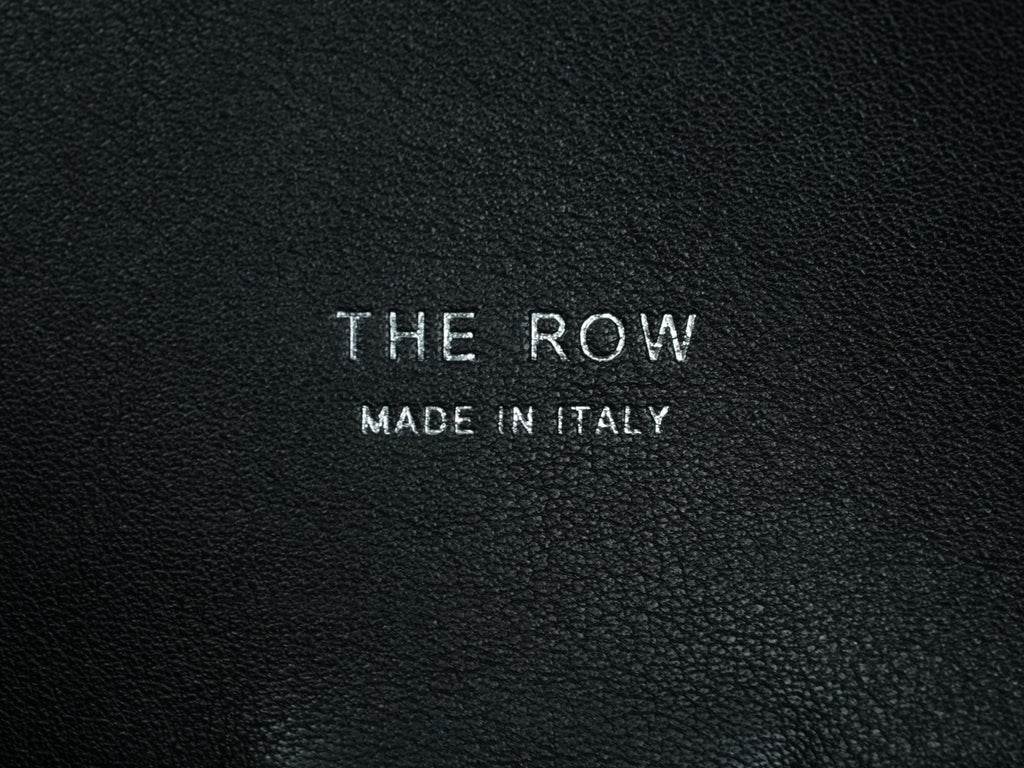 The Row Soft Margaux 15 Bag in Black saddle leather